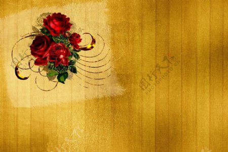 红色花瓣表面玫瑰背景图图片