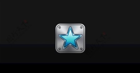 五角星icon质感银色图片