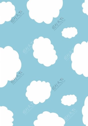 蓝色天空云朵背景图片