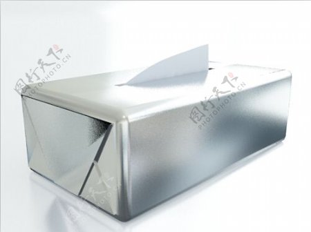 金属纸巾盒3d模型下载