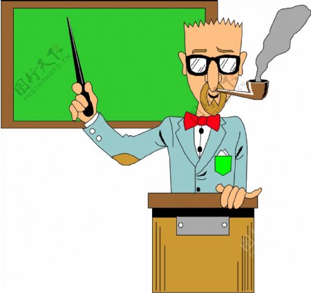 吸烟讲课的老师