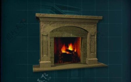 装饰构件之壁炉3D模型壁炉008