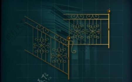 装饰构件之楼梯3D模型楼梯013