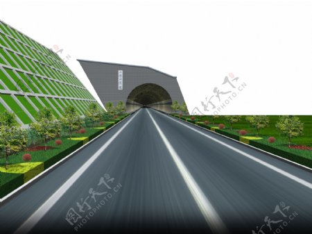 隧道入口绿化效果图图片