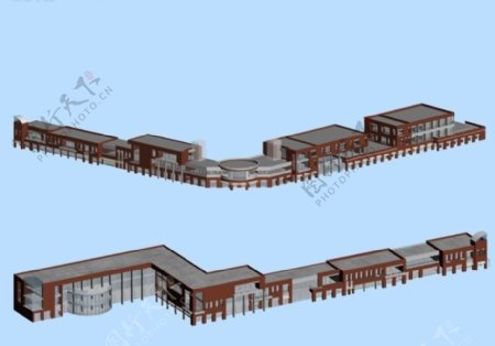 z字商业中心建筑群3D模型设计