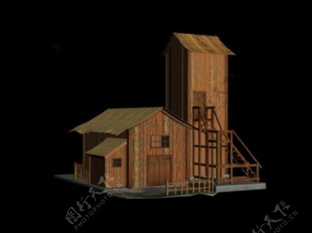 木质房子模型图