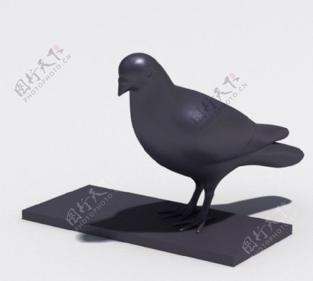 雕刻鸽子3D模型