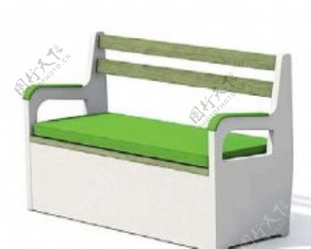 室外模型休息座椅3d素材3d装修模板3