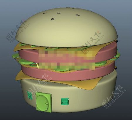 3D汉堡模型
