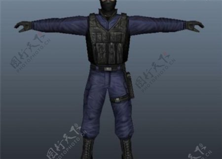 CS警察游戏装饰模型