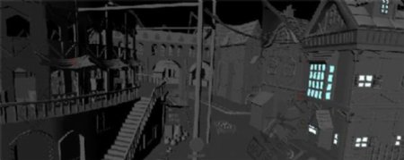 夜景城市游戏模型