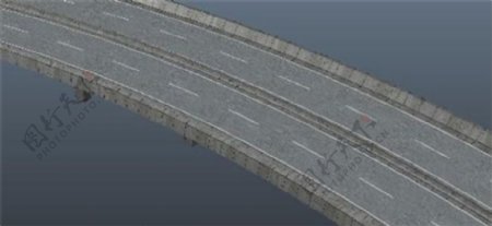 弧形高速路面游戏模型