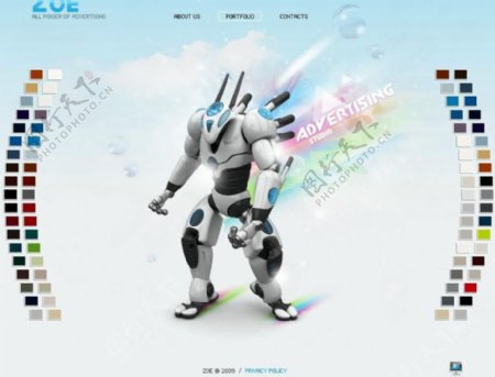 机器人科技网页动画模板