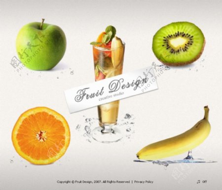 水果网页动画模板