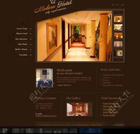 酒店网站模板