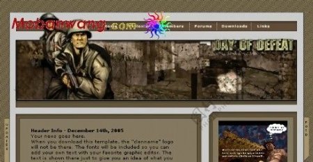 战争战略游戏网页模板