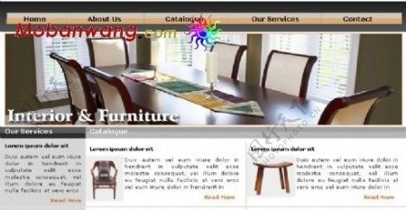 家居办公桌椅企业网站模板