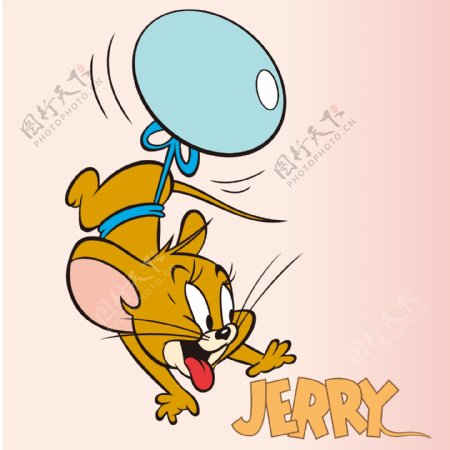 印花矢量图可爱卡通卡通形象猫和老鼠气球免费素材
