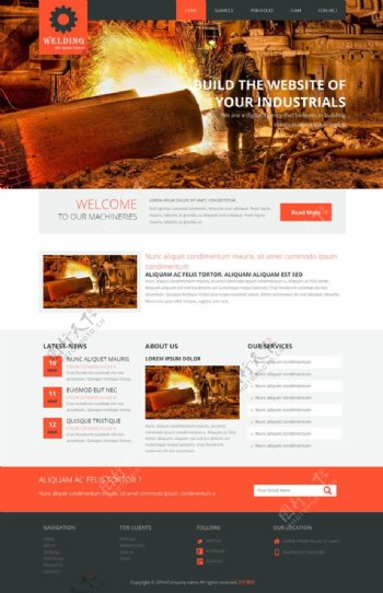 钢铁制造业公司网站模板