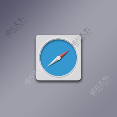 简洁立体时钟手机ico图标