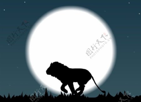 狂奔的狮子flash动画素材