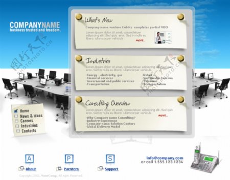 国外企业站web界面设计图片