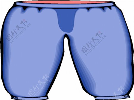 蓝色调休闲裤子设计