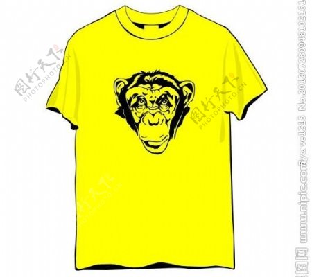 猴子t恤设计图片