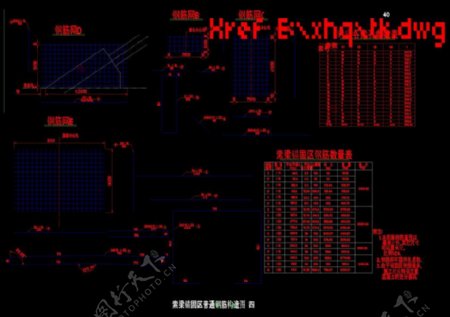 索梁锚固区普通钢筋构造cad图