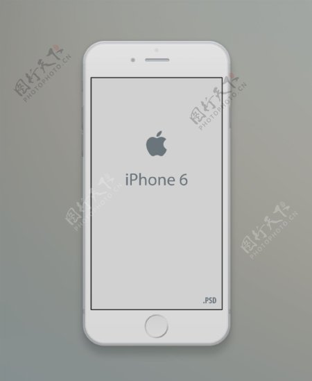 银色iphone6手机模型UI