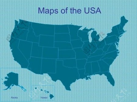美国的PowerPoint的地图