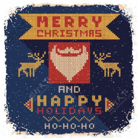 编织圣诞背景