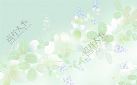 日本风格淡绿色甜美碎花布背景