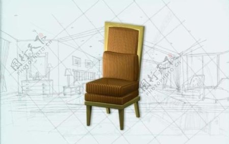 国际主义家具椅子0173D模型