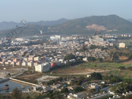 大鹏古城全景图图片