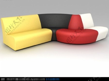 时尚创意沙发3D模型素材