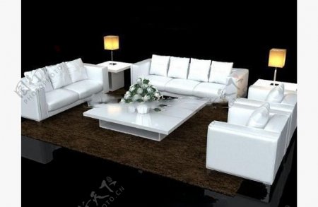 客厅沙发组合模型