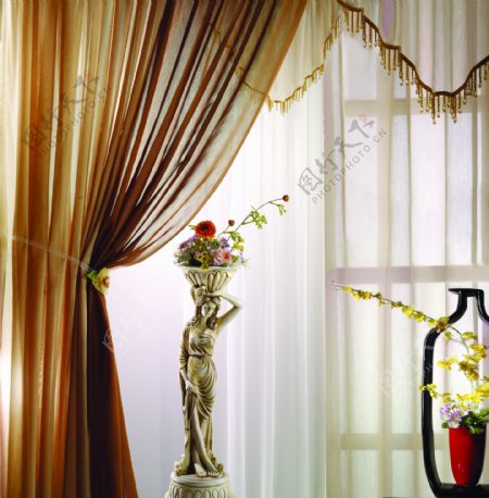 窗帘室内床上用品窗帘室内图片