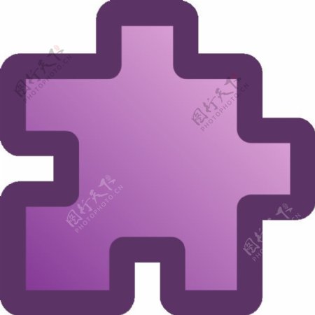 紫色的剪贴画图标拼图