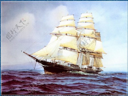 海洋帆船图片