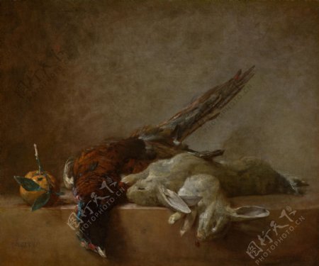 JeanSim茅onChardinFrench静物植物动物食物家禽水果印象派写实主义油画装饰画