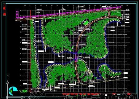 某城市广场乔木种植方案CAD施工图