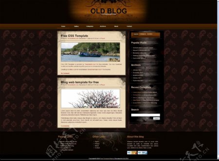 旧博客布局CSS网页