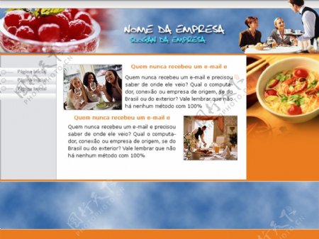 水果沙拉甜点餐饮网站模板