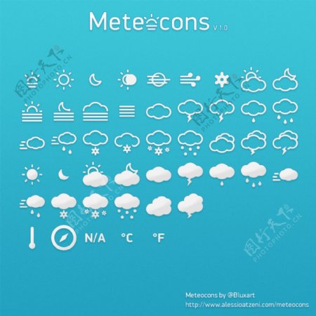 简约天气icon图标矢量