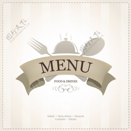 欧式餐厅菜单封面图片