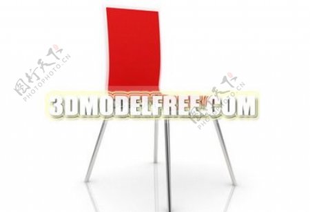 红色的椅子3D模型