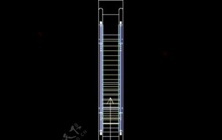 自动扶梯自动电梯cad模型素材2