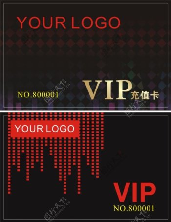 网站网吧VIP充值卡会员卡设计CDR