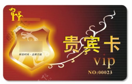 科技公司VIP贵宾卡会员卡设计PSD正面